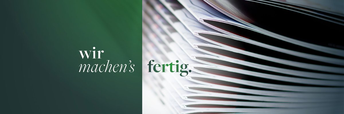 Companysite Alle Druckprodukte werden in der Weiterverarbeitung finalisiert